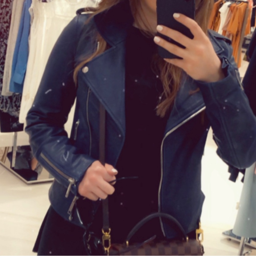 LTH JKT - Navy Leather Jacket